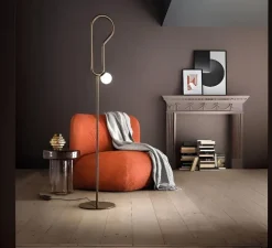 Lampadaire, Visio STL M2, chocolat fondant, LED, dim, 3000K, 645 lm, Ø32cm, H166cm - Masiero