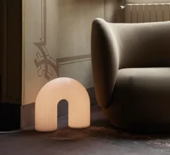 Lampadaire, Vuelta, blanc, LED, dim, 2700K, 265 lm, L40cm, H36cm - Ferm Living