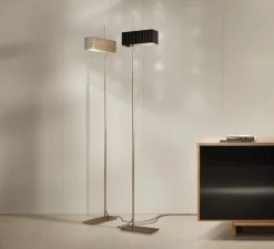 Lampadaire, Wallie, Blanc, Laiton, L34cm, H178cm - Tato Italia