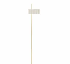 Lampadaire, Wallie, Blanc, Laiton, L34cm, H178cm - Tato Italia