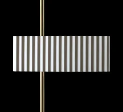 Lampadaire, Wallie, Blanc, Laiton, L34cm, H198cm - Tato Italia