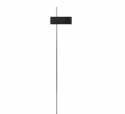 Lampadaire, Wallie, Noir, Chrome, L34cm, H178cm - Tato Italia