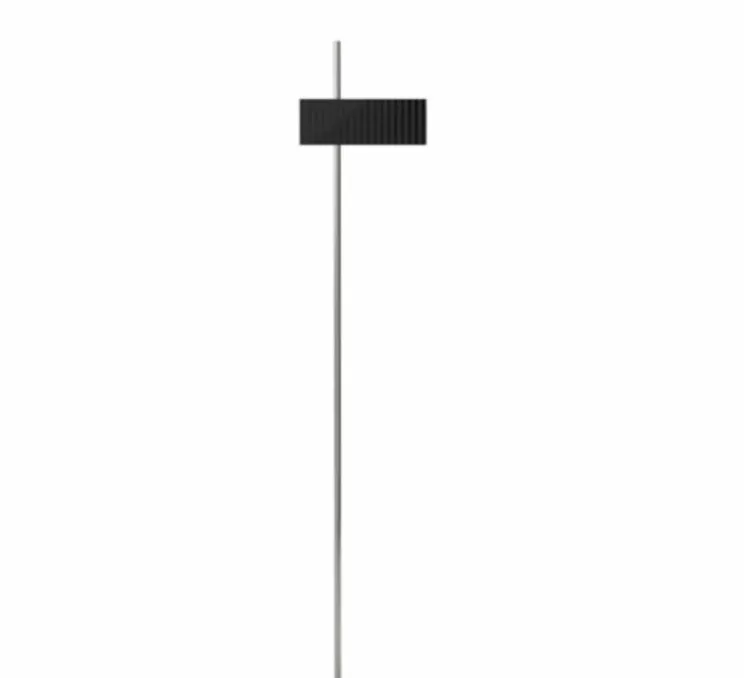 Lampadaire, Wallie, Noir, Chrome, L34cm, H178cm - Tato Italia