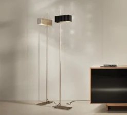 Lampadaire, Wallie, Noir, Laiton, L34cm, H198cm - Tato Italia