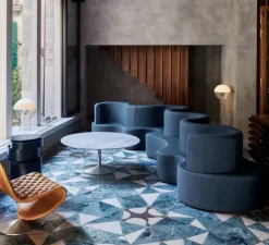 Lampadaire, Wire, blanc, chrome, Ø40cm, H120cm - Verpan