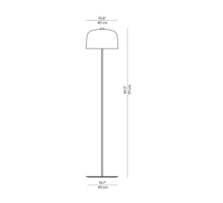 Lampadaire, Zile, gris mat, Ø40cm, H171cm - Luceplan