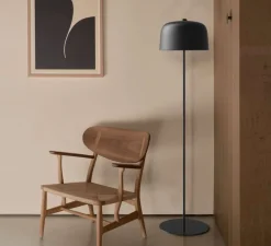 Lampadaire, Zile, noir mat, Ø40cm, H171cm - Luceplan