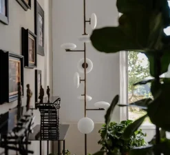 Lampadaire-plafonnier, Mami, large, bronze brossé, LED, dim, 2700K, L60cm, H270-301cm - Penta