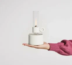 Lampe à huile, baladeuse, Flamtastique XS desert, blanc cassé, Ø10,5cm, H22,5cm - Fatboy
