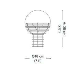 Lampe à poser / baladeuse, Wire, rouge, chrome, LED, IP44, Ø18cm, H25cm - Verpan