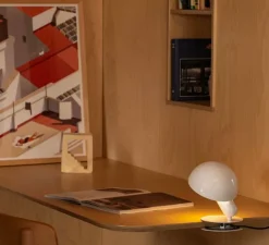 Lampe à poser à pince, Bela, blanc, Ø14,6cm, H24cm - Faro