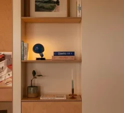 Lampe à poser à pince, Bela, bleu, Ø14,6cm, H24cm - Faro