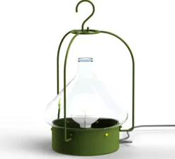 Lampe à poser à suspendre, d'extérieur, La Hutte N°2, vert fougère, IP65, Ø34,4cm, H56cm - Roger Pradier