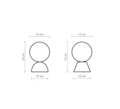 Lampe à poser, Abisal S Mini, albâtre, beige, Ø12cm, H18cm - Luxcambra