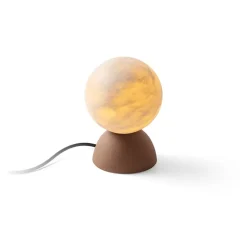 Lampe à poser, Abisal S Mini, albâtre, terracotta, Ø12cm, H18cm - Luxcambra