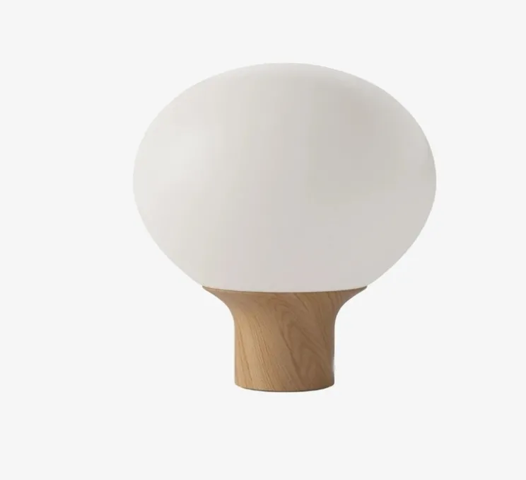 Lampe à poser, Acorn, bois, blanc, Ø32cm, H34cm - Bolia