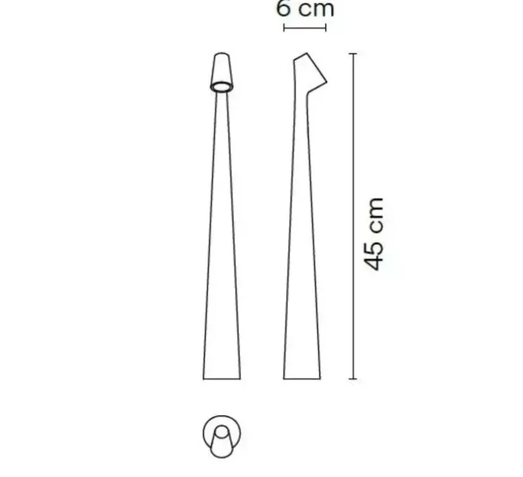 Lampe à poser, Africa 5580, beige M1, LED, dim, 2700K, 520 lm, L5cm, H45cm - Vibia