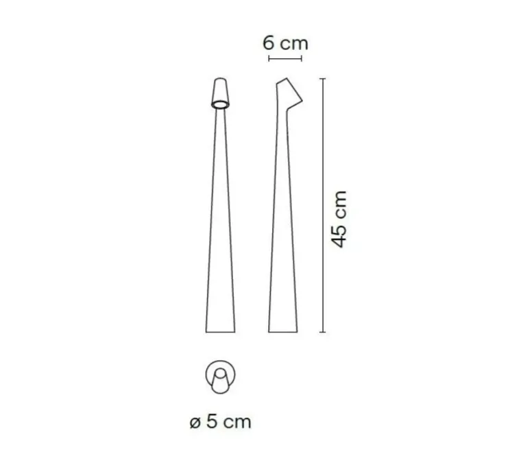 Lampe à poser, Africa 5580, marron D1, LED, dim, 2700K, 520 lm, L5cm, H45cm - Vibia