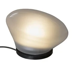 Lampe à poser, Agua CT290 S1 V11, noir mat et verre opalin, LED, 3000K, 410 lm, Ø13cm, H9cm - Karman