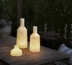 Lampe à poser, Alabast, Albâtre, IP66 LED, 3000k, 290lm, Ø13cm, H11cm - Carpyen