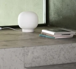 Lampe à poser, Amelia, blanc, Ø21,5cm, H21,6cm - Faro