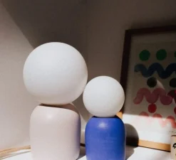 Lampe à poser, Andrée, bleu, Ø9cm, H19cm - Zuri