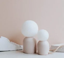 Lampe à poser, Andrée, rosé, Ø9cm, H19cm - Zuri