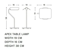 Lampe à poser, Apex, blanc, L16cm, H38cm - HAY