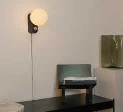 Lampe à poser, Applique murale, Alumina, gris charbon, L22cm, H24cm - Tala