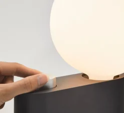 Lampe à poser, Applique murale, Alumina, gris charbon, L22cm, H24cm - Tala