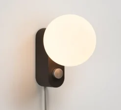 Lampe à poser, Applique murale, Alumina, gris charbon, L22cm, H24cm - Tala