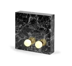 Lampe à poser, applique murale, KVG 02 03 , marbre noir, Ø25cm, P6cm - Serax