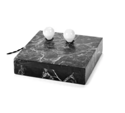 Lampe à poser, applique murale, KVG 02 03 , marbre noir, Ø25cm, P6cm - Serax