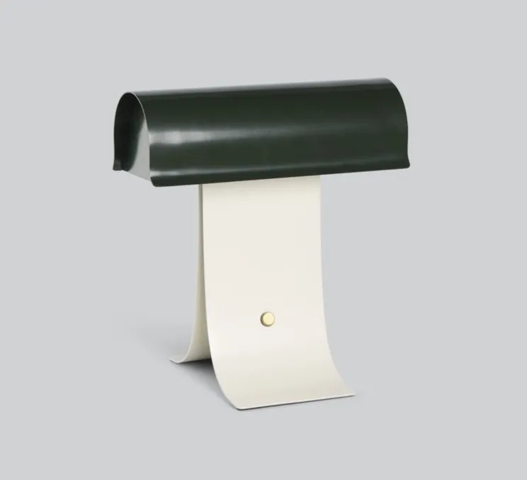 Lampe à poser, Archive, vert foncé, gris clair, LED, dim, 2700K, 900 lm, L25cm, H27cm - Northern