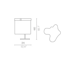 Lampe à poser, Arcipelago Maiorca, orange homard, LED, 3000K, 1800lm, Ø34cm, H46cm - Contardi