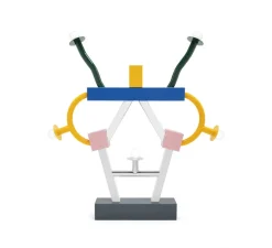 Lampe à poser, Ashoka, blanc, rose, orange, bleu, vert, L74cm, H85cm - Memphis Milano