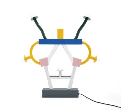 Lampe à poser, Ashoka, blanc, rose, orange, bleu, vert, L74cm, H85cm - Memphis Milano