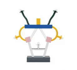 Lampe à poser, Ashoka, blanc, rose, orange, bleu, vert, L74cm, H85cm - Memphis Milano