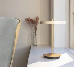 Lampe à poser, Asteria, perle blanc, LED, 3000K, 600lm, Ø31cm, H41,5cm - Umage