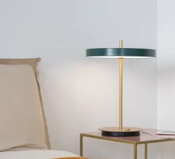 Lampe à poser, Asteria, vert foret, LED, 3000K, 600lm, Ø31cm, H41,5cm - Umage
