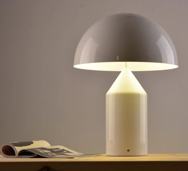 Lampe à poser, Atollo, blanc, Ø50cm, H70cm - Oluce