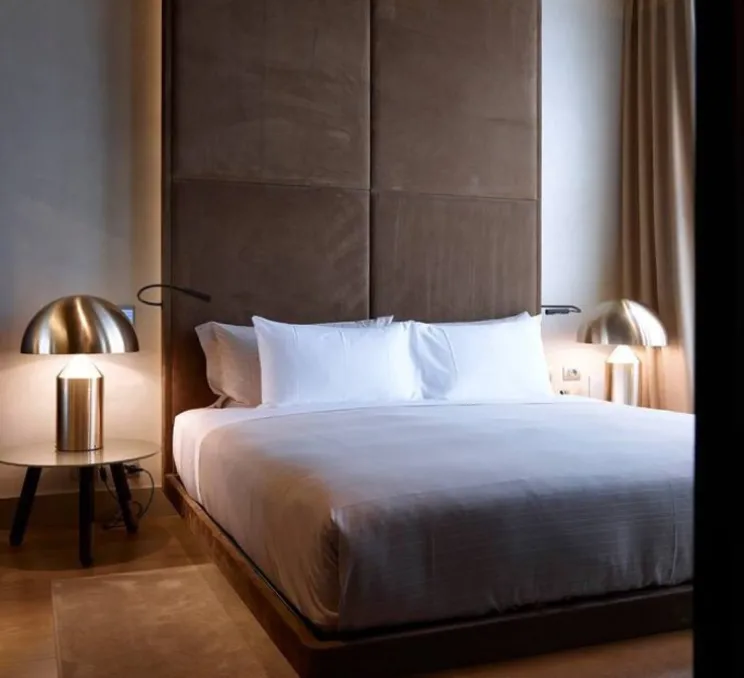 Lampe à poser, Atollo, laiton brossé, H50cm, Ø38cm - Oluce