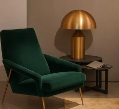 Lampe à poser, Atollo, laiton, H70cm, Ø50cm - Oluce