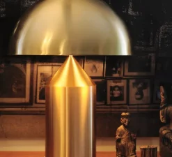 Lampe à poser, Atollo, laiton, H70cm, Ø50cm - Oluce