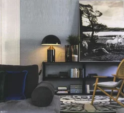 Lampe à poser, Atollo, noir, Ø38cm, H50cm - Oluce