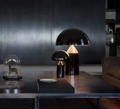 Lampe à poser, Atollo, noir, Ø25cm, H35cm - Oluce