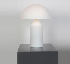 Lampe à poser, Atollo, verre opalin, Ø25cm, H35cm - Oluce