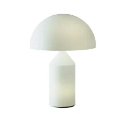 Lampe à poser, Atollo, verre opalin, Ø25cm, H35cm - Oluce