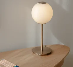 Lampe à poser, Audrey, laiton, LED, dim, 2700K, 630 lm, Ø15cm, H36,7cm - Umage