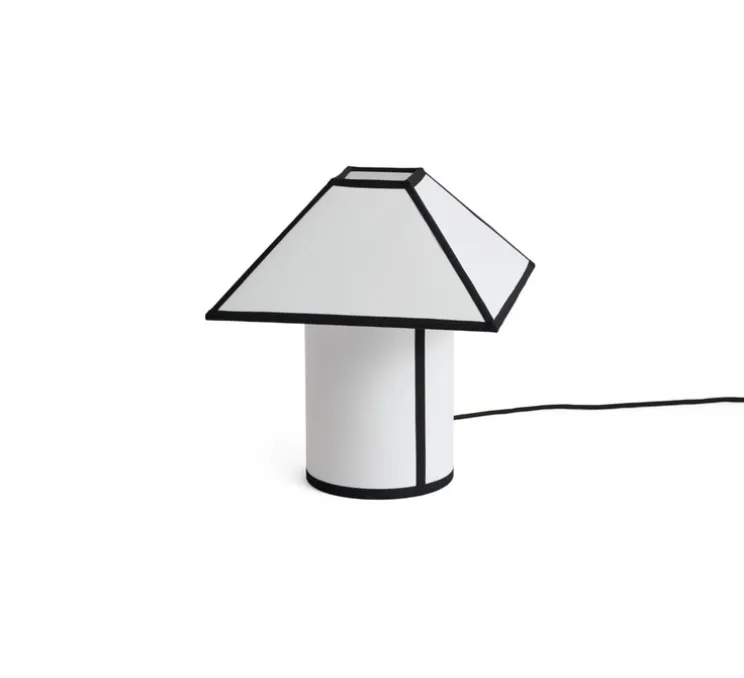 Lampe à poser, Ava Pyramid 290, blanc et noir, L29cm, H32cm - HAY